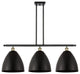 Ballston Dome Island Light, Black Antique Brass, Matte Black