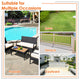 Costway 4PCS Patio Rattan Furniture Set Sofa Chair Coffee Table W/Cushion White