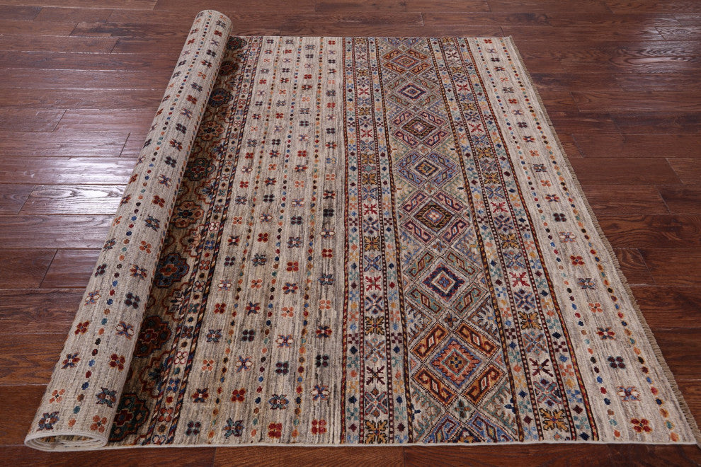 Khorjin Super Kazak Handmade Wool Rug 5' 6" X 7' 9" - Q12311