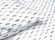 Slate Gray Mustaches Printed Sheet Set, 100% Cotton Matte Sateen