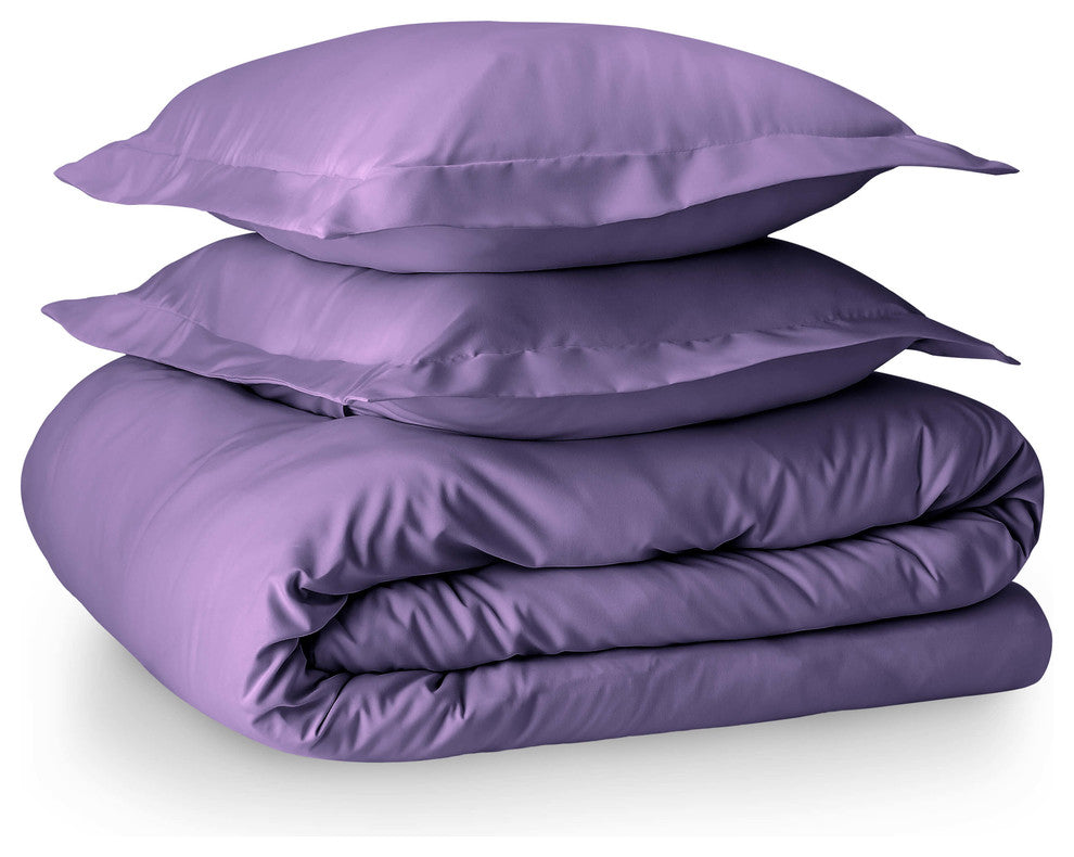 Bare Home Microfiber Duvet Insert & Duvet Cover Set, Lavender, Twin/Twin Xl