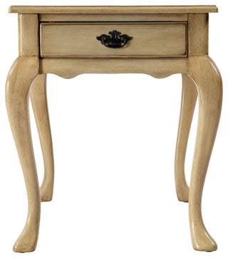 Grace 1-Drawer End Table, Antique Beige
