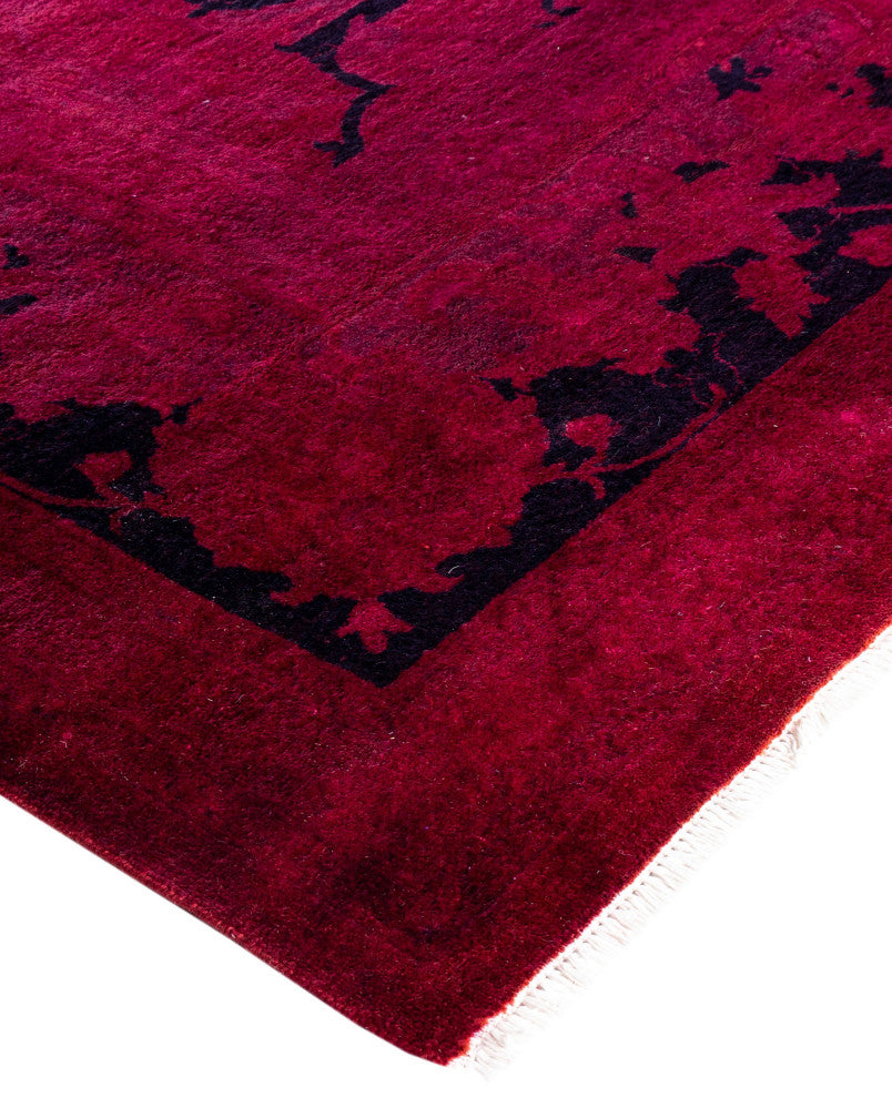 Overdyed One-of-a-Kind Hand-Knotted Area Rug Red, 10' 0" x 13' 8"