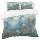 Blue and Bronze Dots On Glass I Duvet Cover Set, Twin