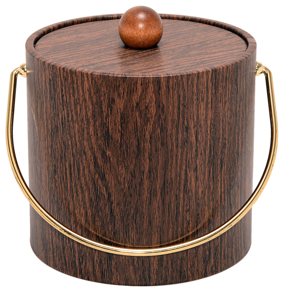 Wood Grain 3-Quart Ice Bucket