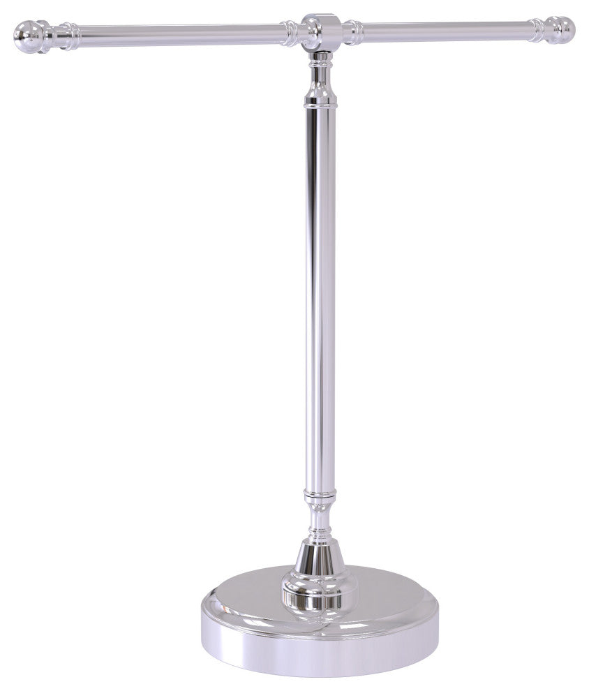 Vanity Top 2 Arm Guest Towel Holder, Polished Chrome