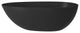 67in Solid Surface Freestanding Bathtub in Matte Black, Matte Black