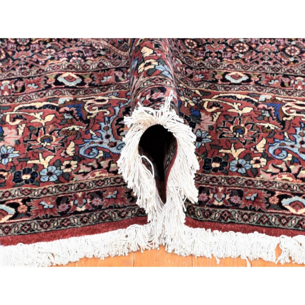 Rust Red Persian Bijar 400 KPSI Wool And Silk Handmade Oversized Rug 11'3"x16'0"