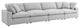 Commix Down Filled Overstuffed 4-Piece Sectional Sofa Set, Light Gray