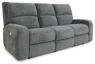Polaris Slate Power Reclining Sofa and Two Recliners