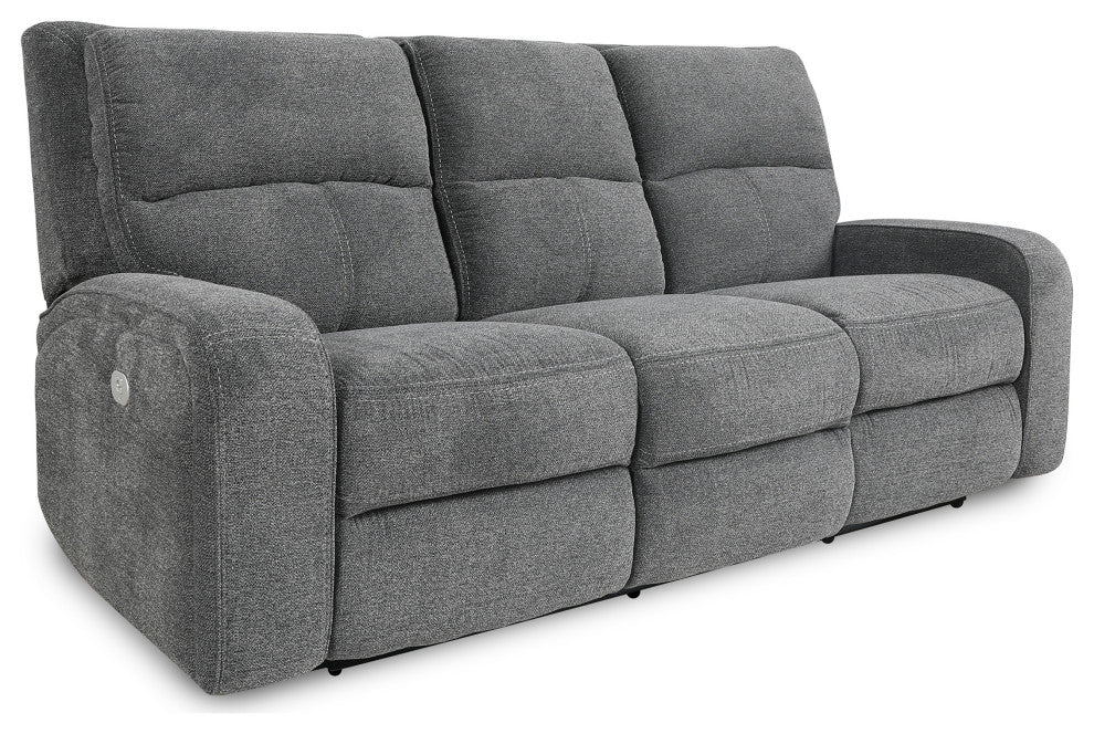 Polaris Slate Power Reclining Sofa and Two Recliners
