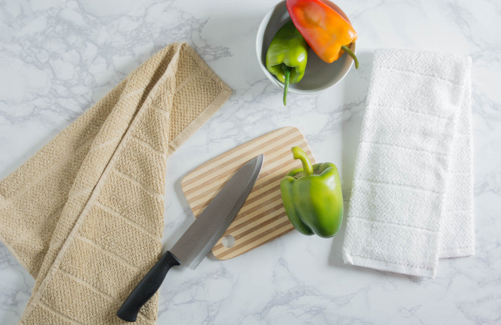 DII Assorted Pebble Basic Chef Terry Dishtowel (Set of 4)