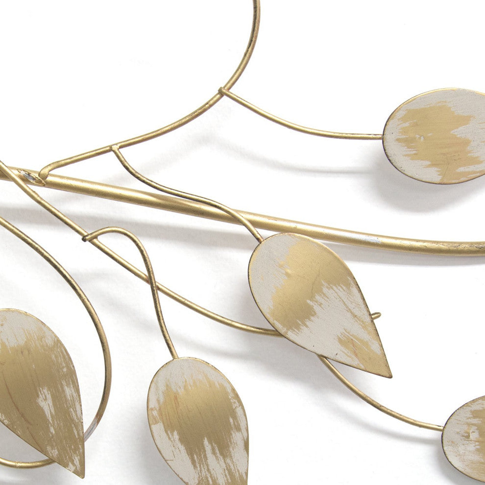 HomeRoots Brushed Gold Over The Door Metal Wall Decor