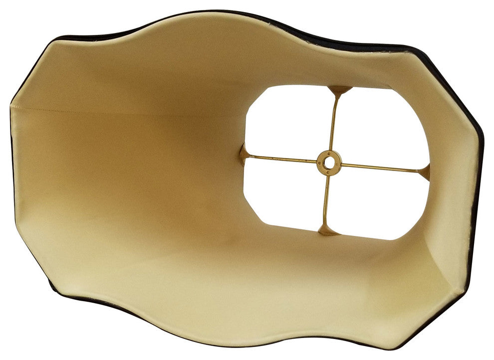 Fancy Bottom Rectangle Basic Lampshade, Black, 12.25"