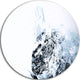 3D Abstract Art White Crystal, Abstract Large Disc Metal Wall Art, 38"
