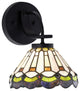 Cavella 1 Light Wall Sconce, Matte Black Finish, 7" Cyprus Art Glass