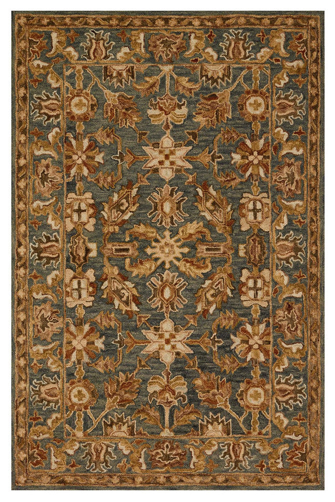 Victoria Rug, Slate / Slate, 7'9"x9'9"