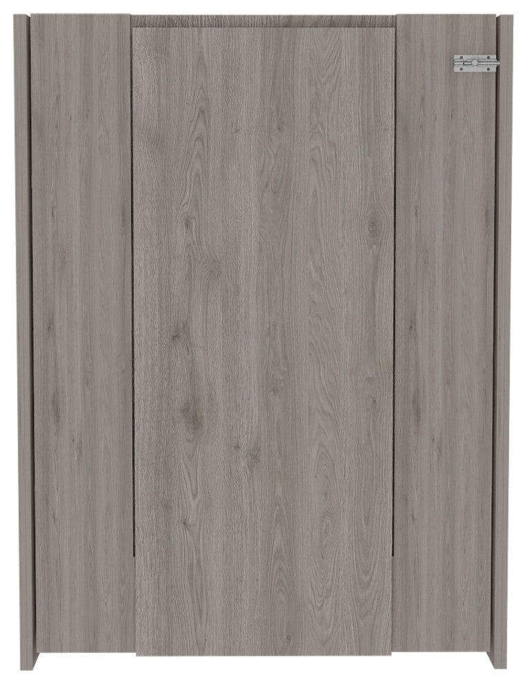 DEPOT E-SHOP Toscana Wall Table with 7 Shelves, Light Gray