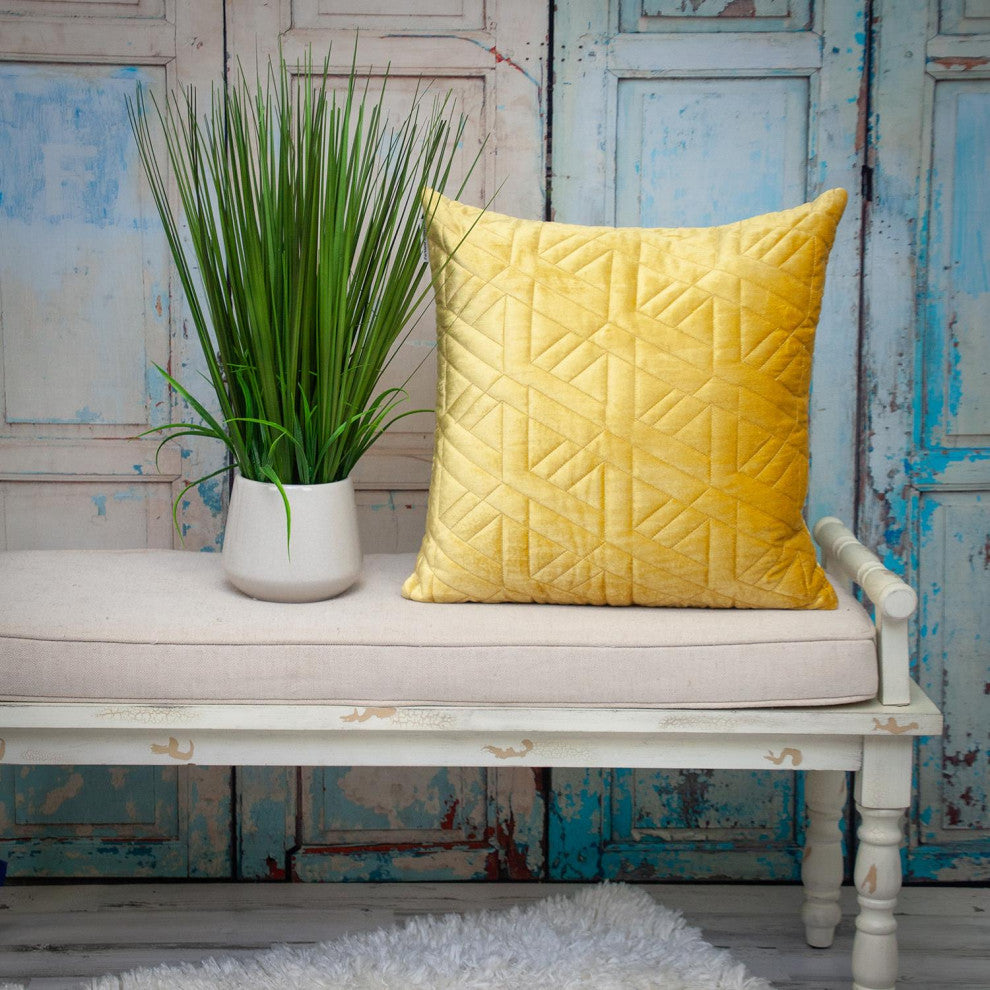 Parkland Collection Delta Yellow Throw Pillow