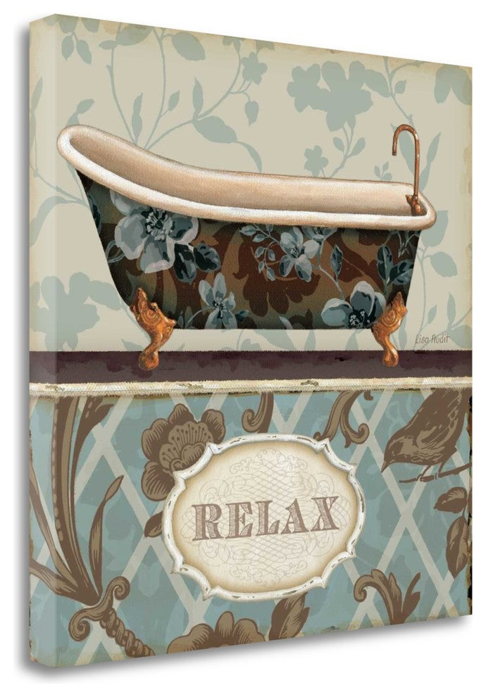 "Bathroom Bliss I" By Lisa Audit, Giclee Print on Gallery Wrap Canvas