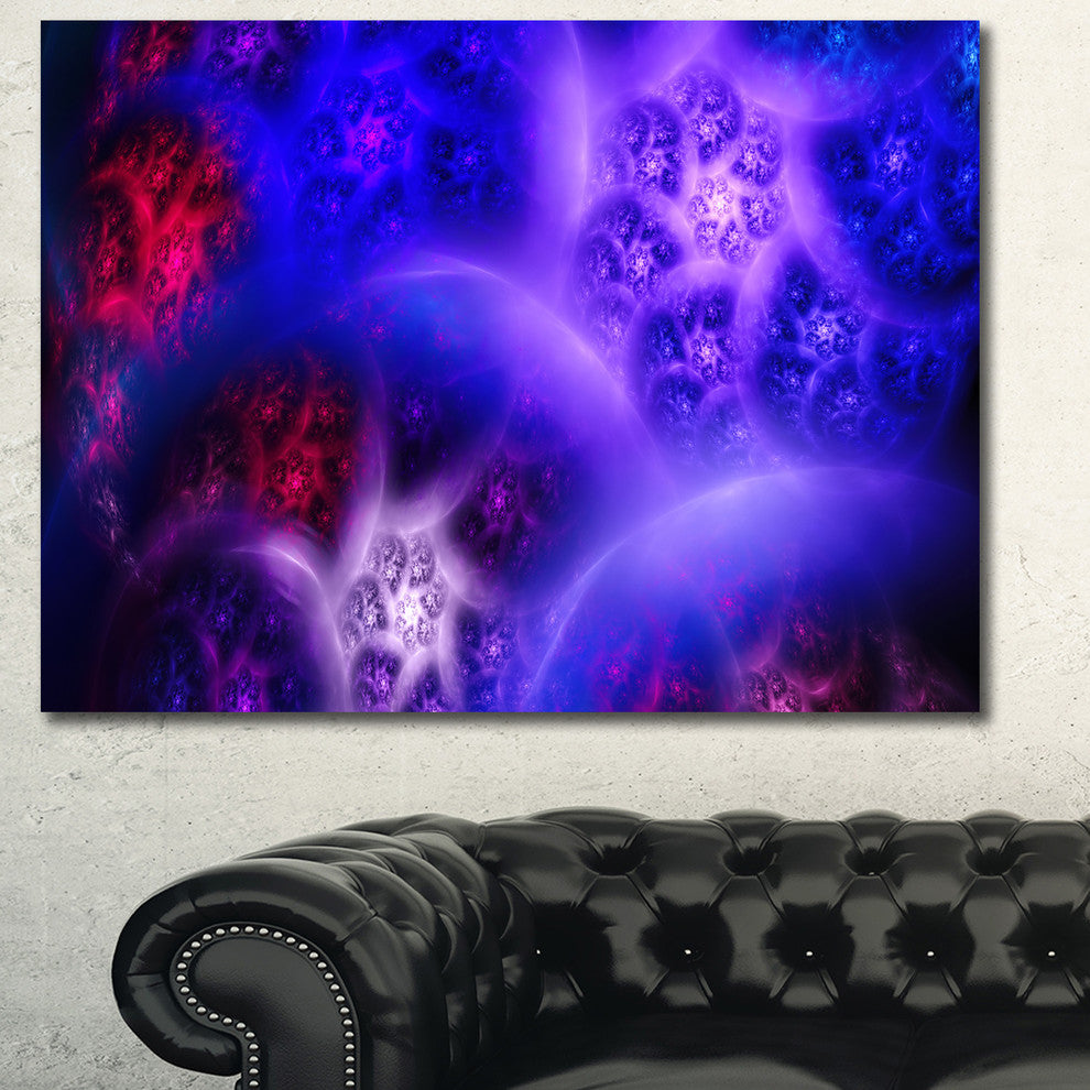 Bright Blue Magic Stormy Sky, Oversized Abstract Canvas Art Print, 60x40