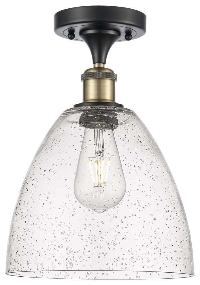 Innovations 516-1C-BAB-GBD-94 1 Light Semi-Flush Mount, Black Antique Brass