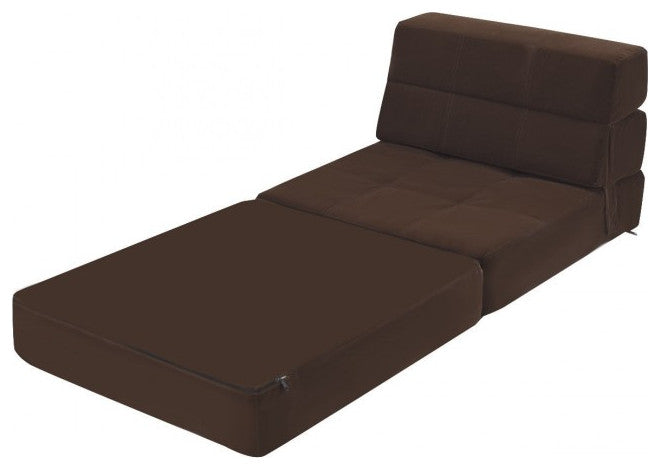 Tri-fold Folding Chair Convertible Sleeper Bed Chair