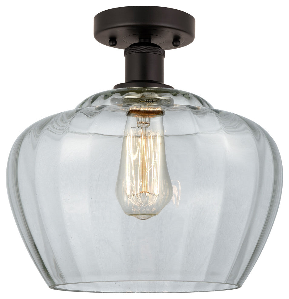 Innovations 616-1F-OB-G92-L Fenton 1 Light Semi-Flush Mount, Oil Rubbed Bronze