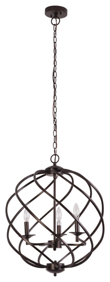 CHLOE Lighting CH6H807RB19-UP3 JERICHO Farmhouse 3 Light Oil Ceiling Pendant