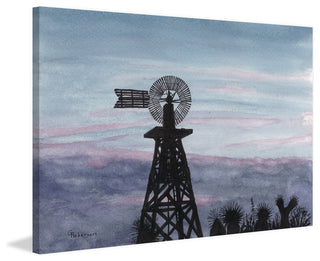 "Texas Sunset" Painting Print on Wrapped Canvas, 30"x20"