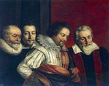 The Younger Frans Pourbus Portrait of Four Members of The Paris Council Print