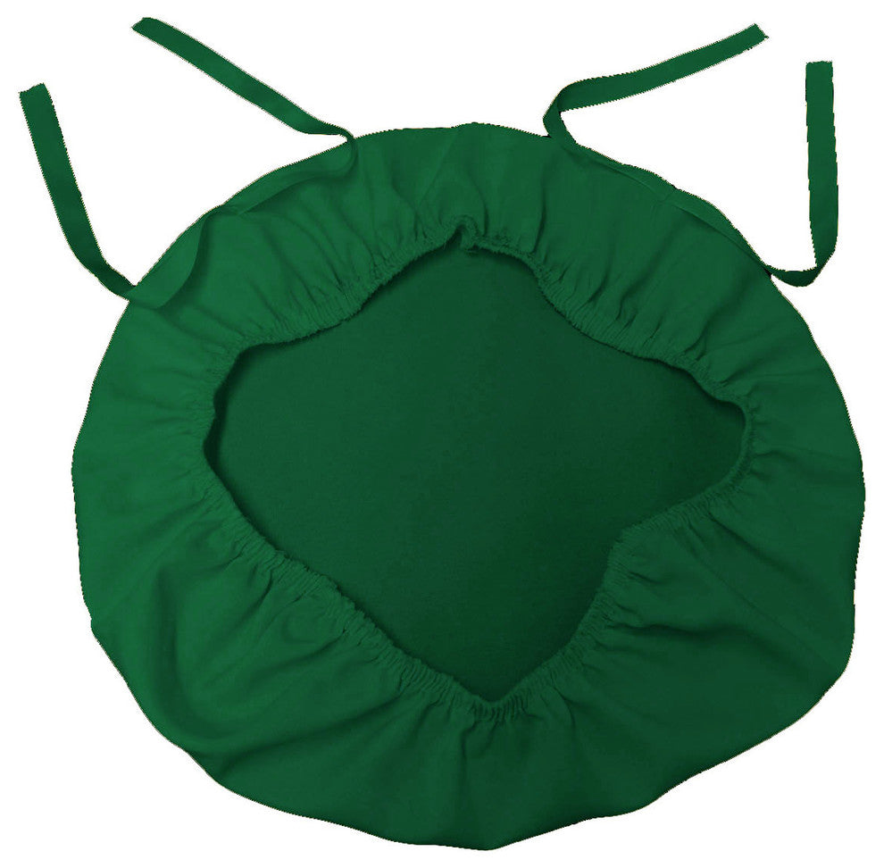 LA Linen Chiavari Chair Cushion Cover, Set of 4, Green Emerald