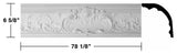 Cornice White Urethane Sidartha Ornate Design 16 Pieces Totaling 1250" Length