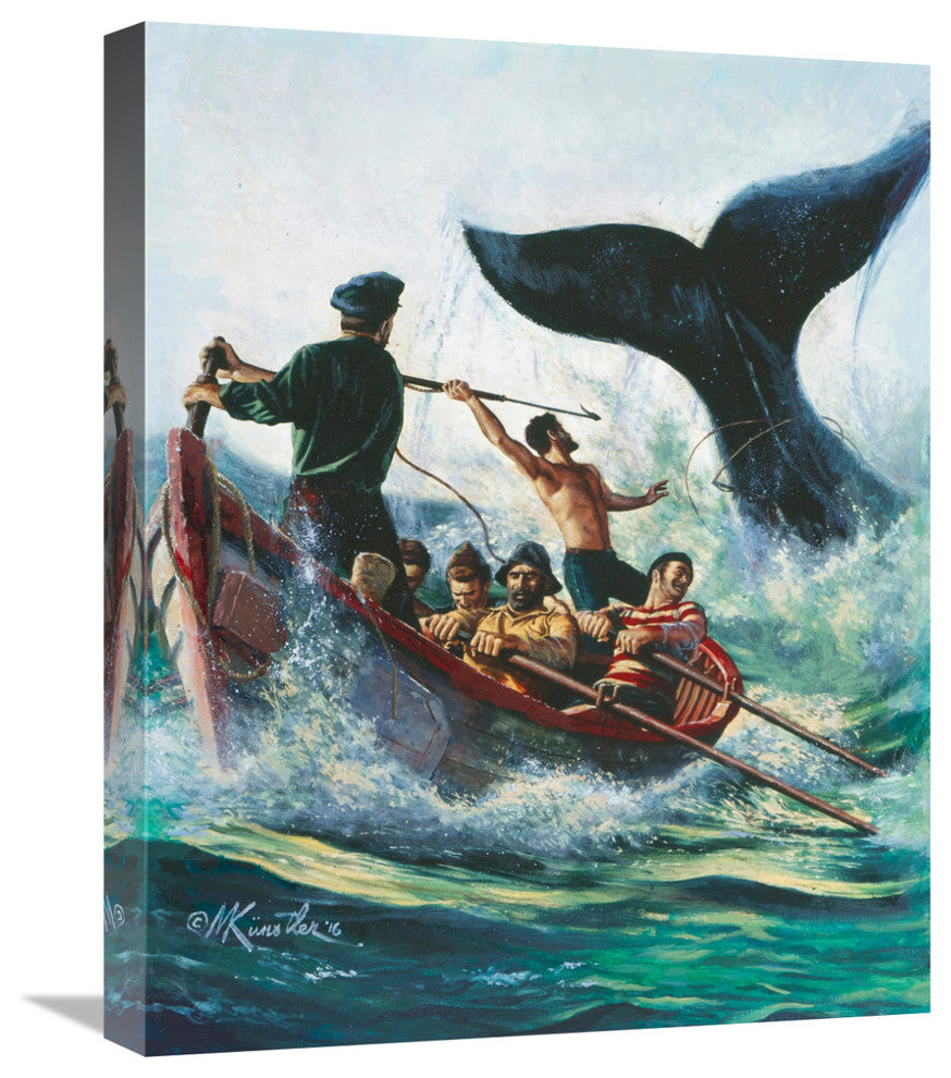 "Tail of a Whale" Stretched Canvas Giclee by Mort Kunstler, 18"x22"