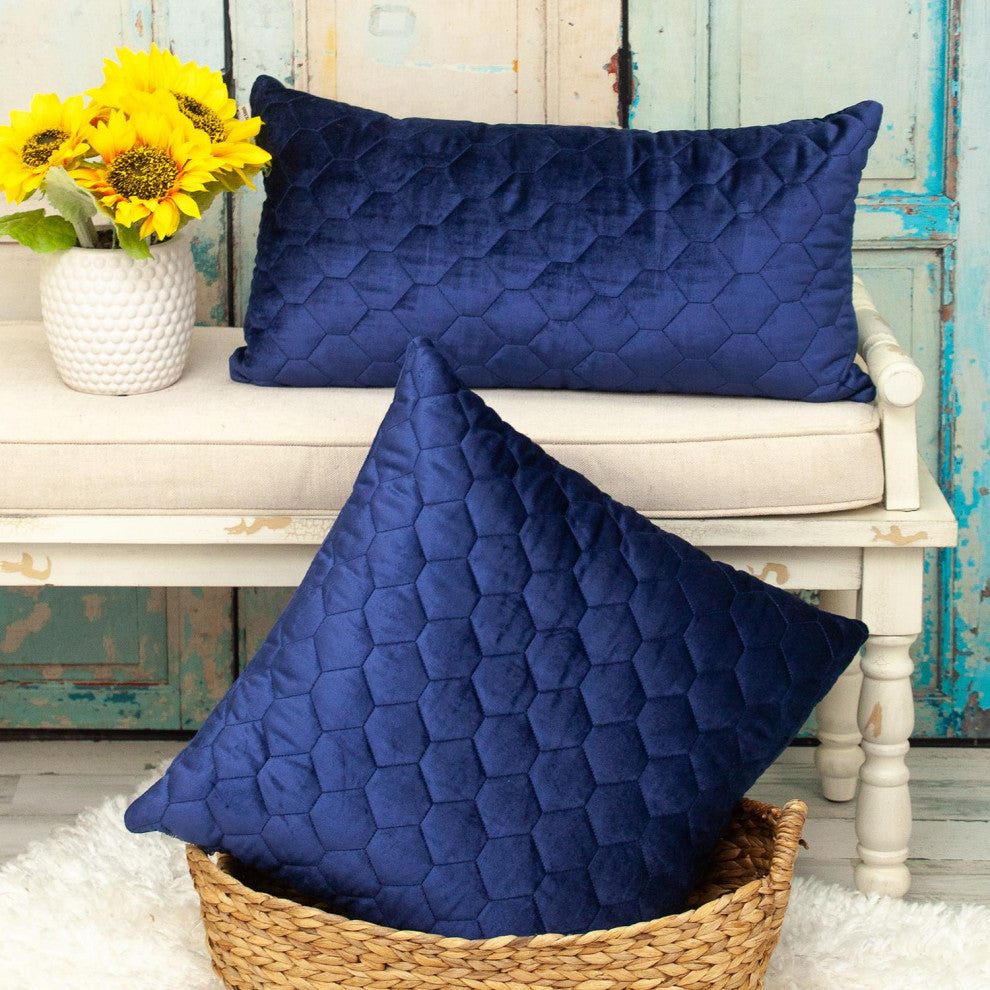 Parkland Collection Bazyli Blue Throw Pillow, Rectangle