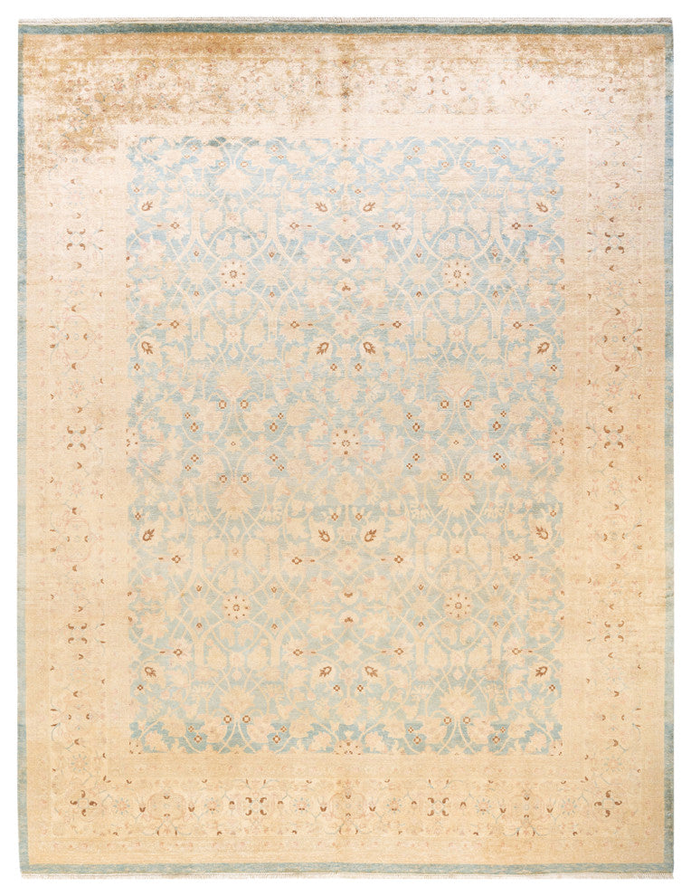 Hopin One-of-a-Kind Hand-Knotted Area Rug Light Blue, 8'0"x10'2"