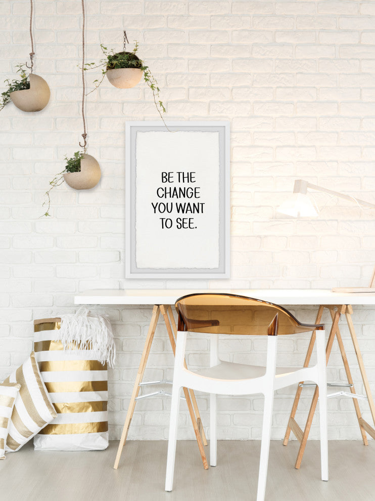 "Be the Change II" Framed Painting Print, 24x36