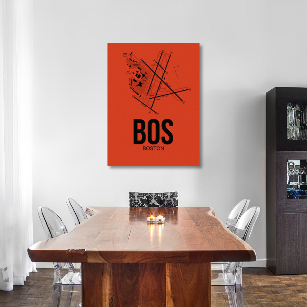 "BOS Boston Airport Orange" Fine Art Print