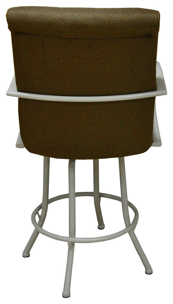 Negev Brown White Frame Bar Stool, 30"