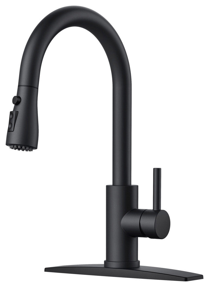 Kitchen Faucet With Pull Down Sprayer, Brushed Nickel