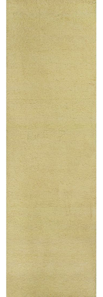 KAS Bliss 1574 Canary Yellow Shag Area Rug, 2'3" x 7'6" Runner