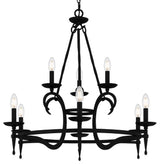 Quoizel OCA5032 Octavia 8 Light 32"W Taper Candle Style - Earth Black