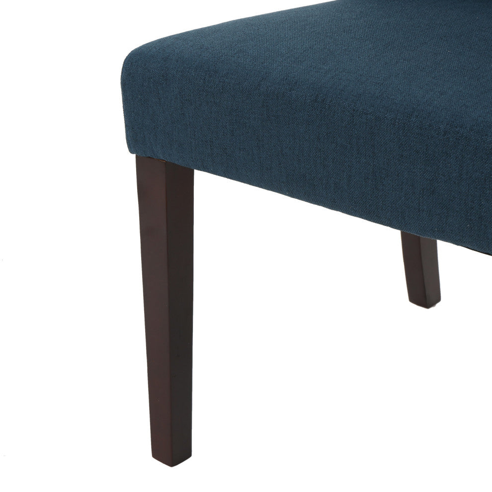 GDF Studio Billings Tufted High Back Dining Chairs, Set of 2, Navy Blue, Fabric