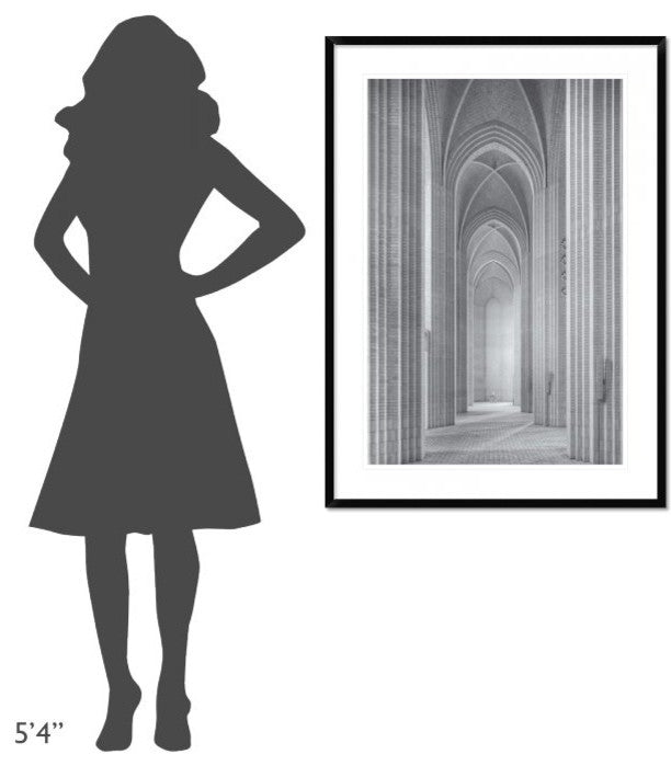 "Grundtvigs Kirke" Framed Digital Print by Martin Fleckenstein, 32x44"