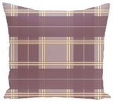 Big Bad Plaid Geometric Print Pillow, Bordeaux, 18"x18"