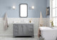 48" Wide Cashmere Gray Single Sink Quartz Carrara Bathroom Vanity