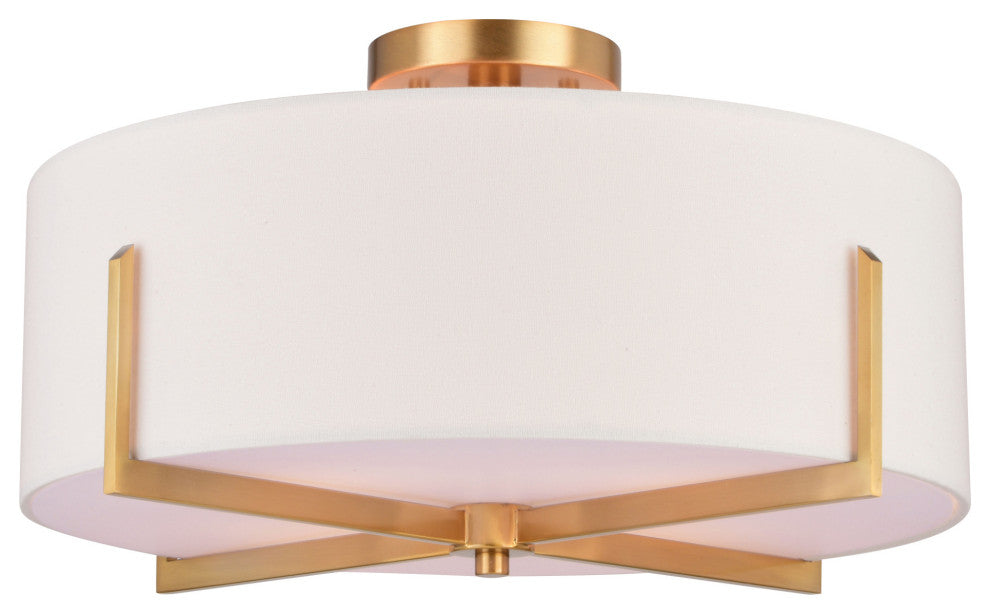 Vaxcel Lighting C0277 Surrey 4 Light 18"W Semi-Flush Drum Ceiling - Natural