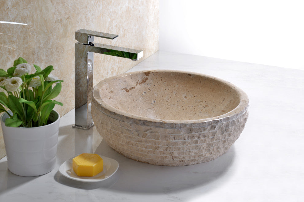 ANZZI Solon Series Exotic Stone Bathroom Vessel Sink