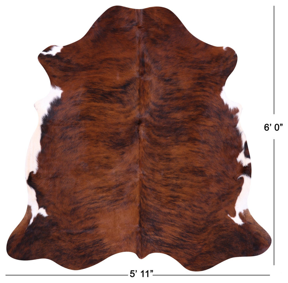 Brindle Natural Cowhide Rug 6' 0" X 5' 11" C2035