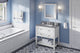 Adler Transitional 36" White Vanity, Boulder Cultured Marble Vanity Top